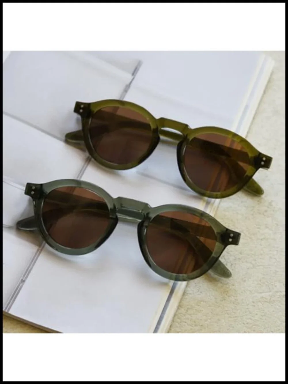 Unisex Retro TR90 Round Polarized Sunglasses UV400 Sun Shades